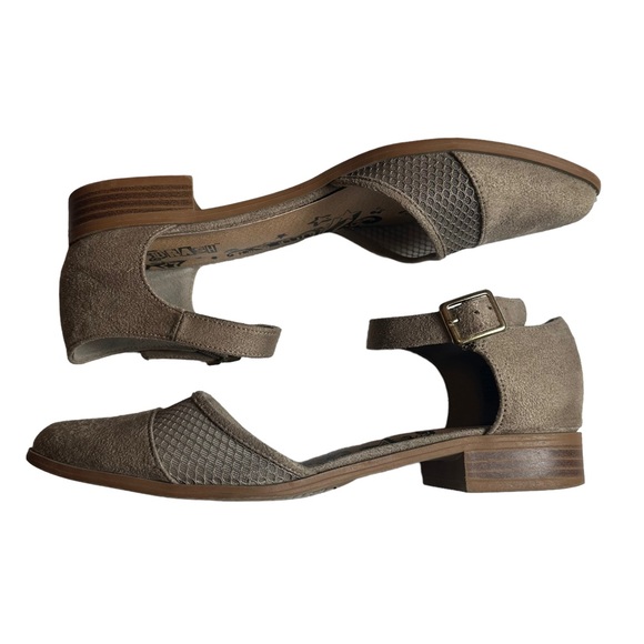 Brash Women's Mary Jane Flats Fabric Gray Pointed Toe Size 7.5 - Picture 3 of 7